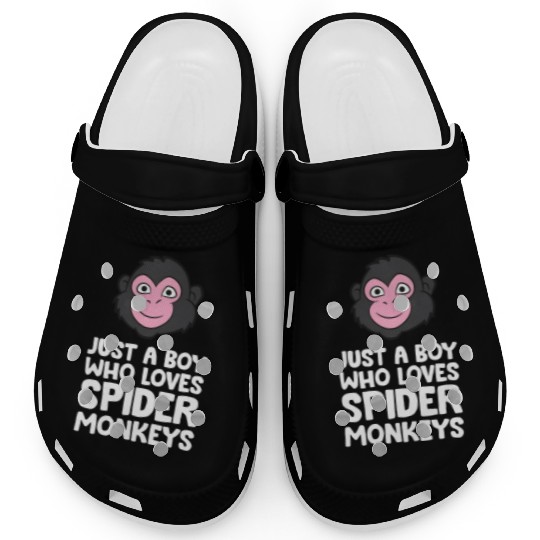 Just a Boy Who Loves Spider Monkeys Clogs