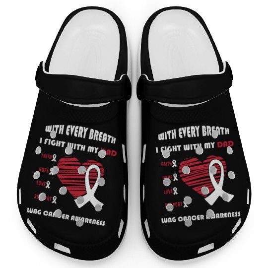 Faith Hope Love Support Squad Lung Cancer Dad Clogs