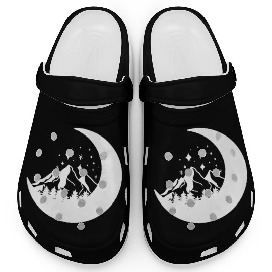Mountains in the moon Full moon Clogs