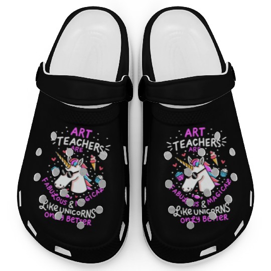 Art teacher gift art teacher school unicorn Clogs