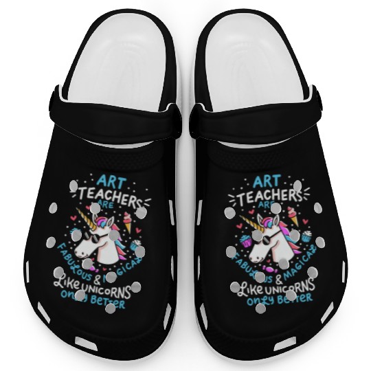Art teacher gift art teacher school unicorn Clogs