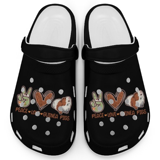 Peace Love Guinea Pigs - guineapig Clogs