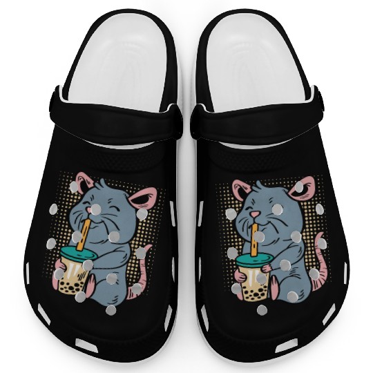 Rat Bubble Tea Tea Lover Gift Clogs