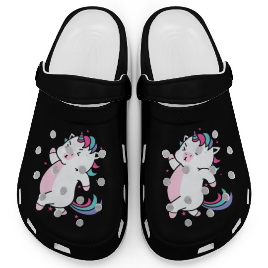 Unicorn Running Fable Creature Sport Clogs