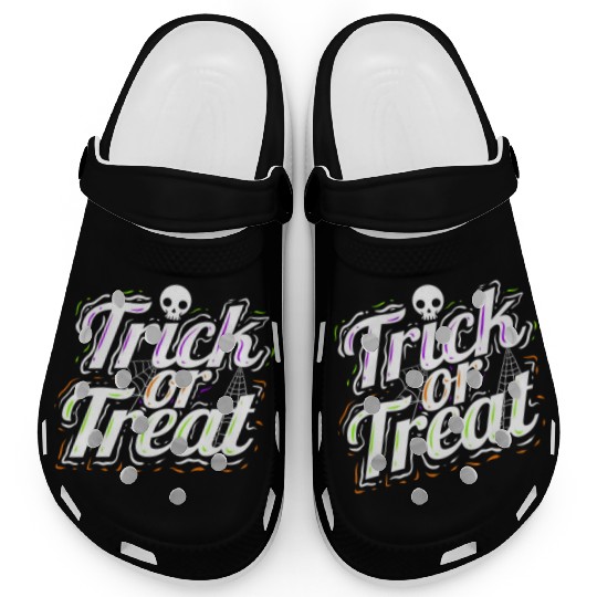 Trick Or Treat Spiderweb Halloween Clogs