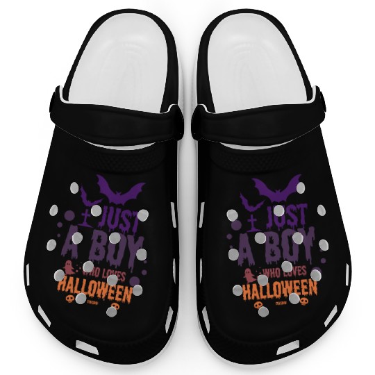 Only a boy who loves Halloween Clogs