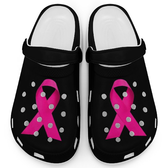 Breast Cancer Awareness Ribbon Clogs