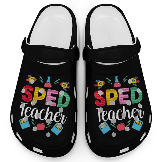 Sped Teacher Awareness Special Education Cute Clogs