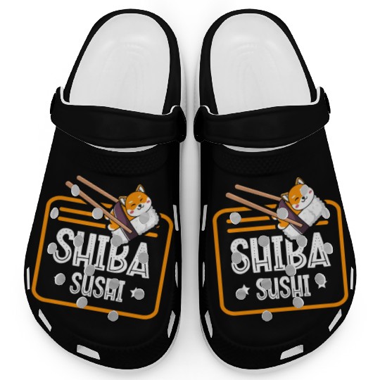 Shiba Sushi Japanese Foodie I Love Sushi Eater Clogs