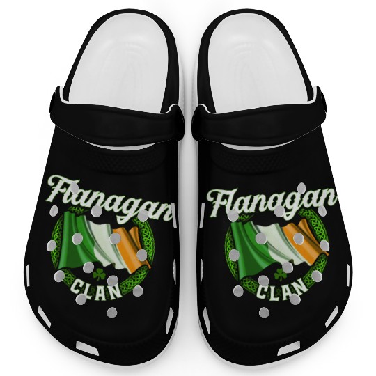 Flanagan Surname Irish Last Name Ireland Flag Clogs