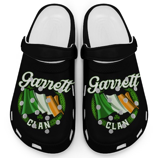 Garrett Surname Irish Last Name Ireland Flag Clogs