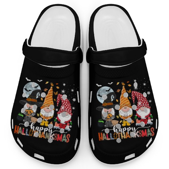 Happy Hallothanksmas Gnomes Lover Halloween Clogs