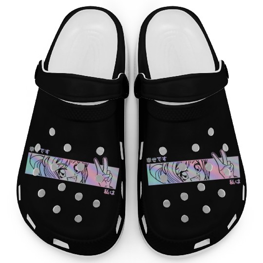 Otaku Girl Pastel Goth Anime Clogs