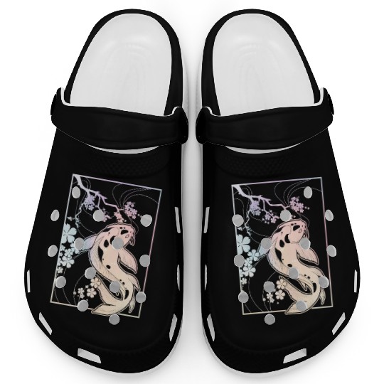 Kawaii Cherry Blossom Koi Clogs
