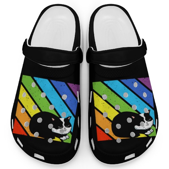 LGBT Supporter Pride Ally Cat Lover Rainbow Pride Clogs