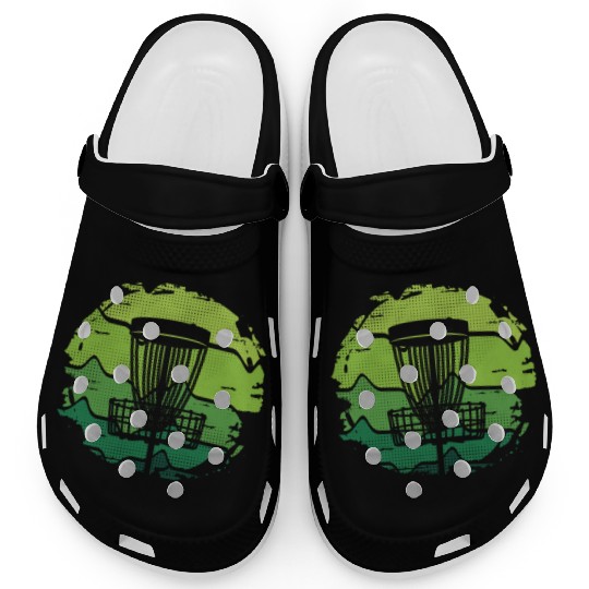 Disc Golfer Graphic Frisbees Flying Disc Golf Clogs