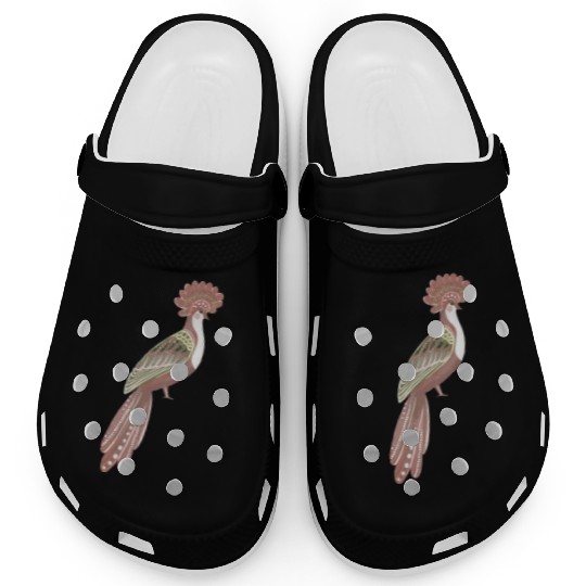 Folk art fancy bird Clogs