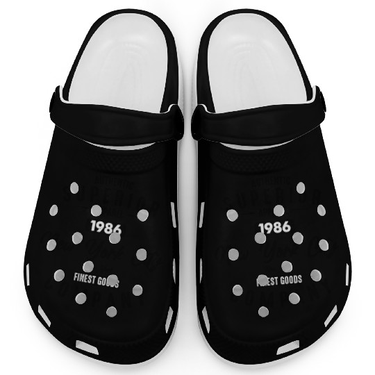 New York City Born In 1986 Vintage Birthday Clogs