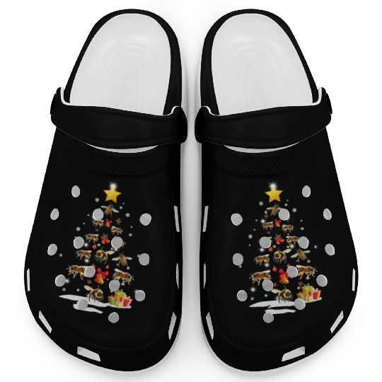 Bee Christmas Tree Bee Xmas Funny Gift Clogs