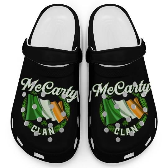 Mccarty Surname Irish Last Name Ireland Flag Clogs