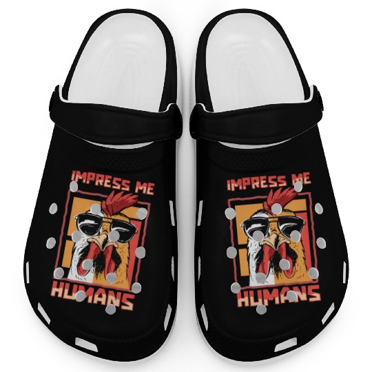 Rooster Cock Sunglasses Clogs