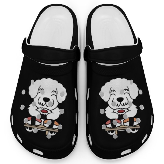 Sushi Lover Bichon Frise Clogs