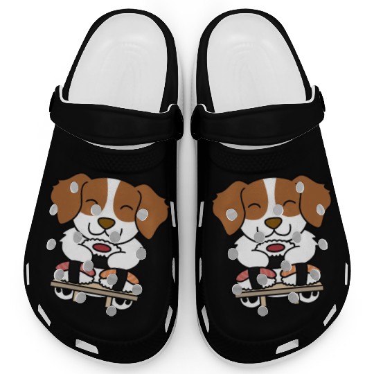 Sushi Lover Brittany Spaniel Clogs