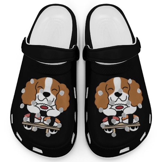 Sushi Lover Cavalier King Charles Spaniel Clogs