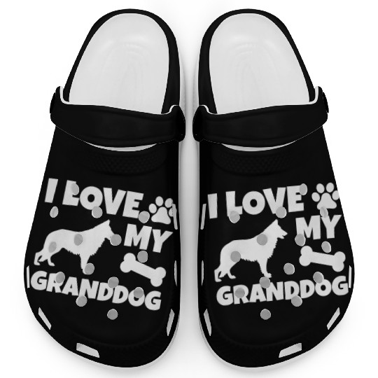 I Love My Granddog German Shepherd Clogs