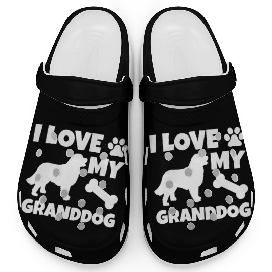 I Love My Granddog Bernese Mountain Dog Clogs