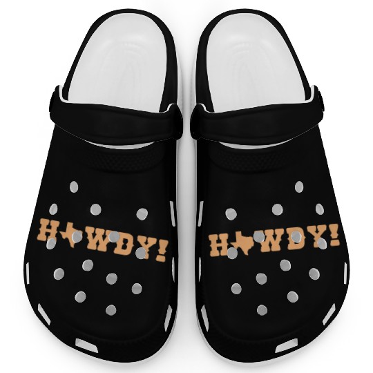Howdy Texas US State of USA America Clogs
