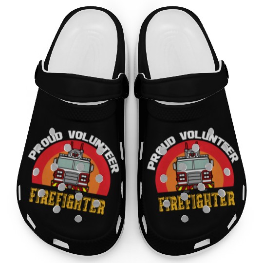 Proud Volunteer Firefighter Clogs