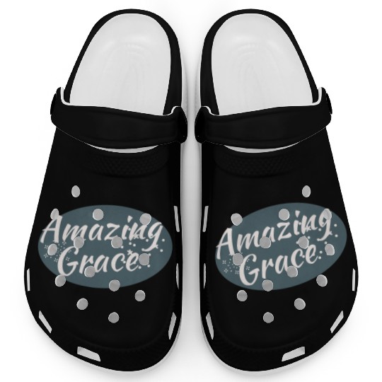 Amazing Grace Christian design Clogs