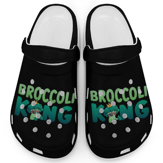 Broccoli King Vegetarian Vegetable Veggies Vegan Clogs