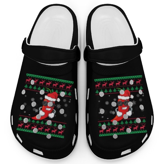 Cool Pepper Chili Christmas Clogs Chili Ugly Xmas