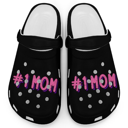 Hashtag Number One Mom Mothers Day Idea Mama Women Clogs