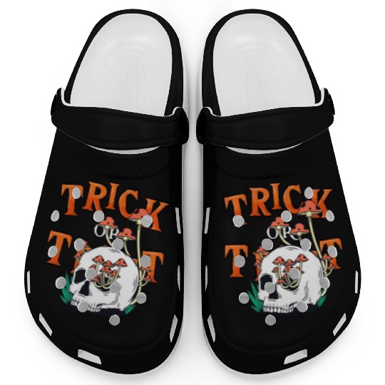 Trick or Treat People With Kindness Skeleton Hallo Clogs
