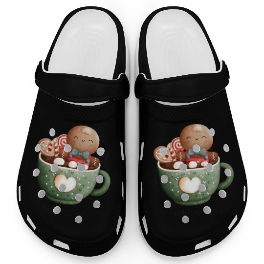 Christmas Gingerbread Graphic Clogs