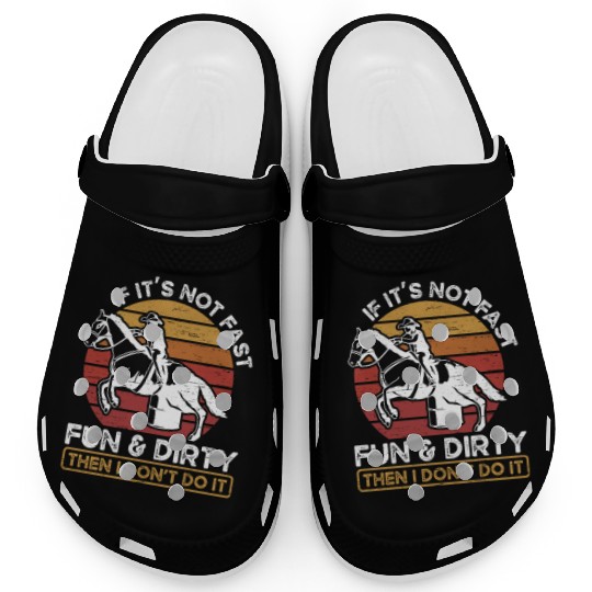 Fun And Dirty Barrel Racing Equestrian Horse Clogs