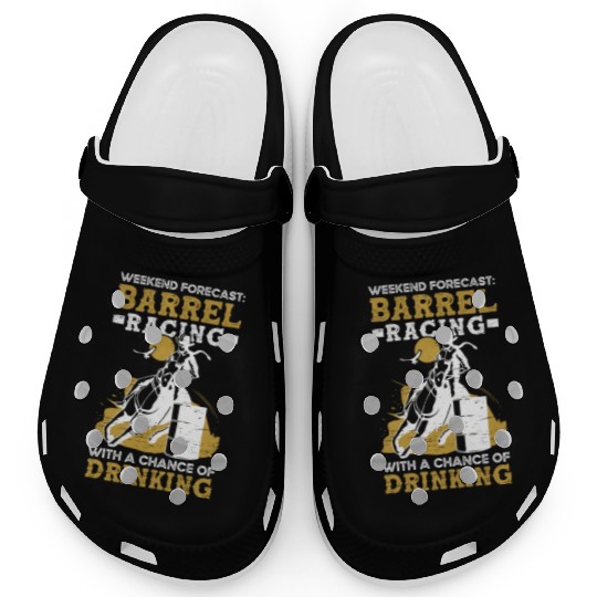 Barrel Racing Drink Beer Rodeo Equestrian Horse Clogs
