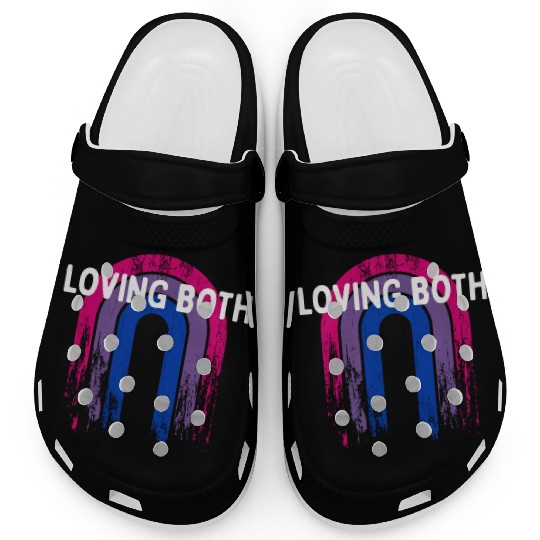Loving Both Bisexual LGBTQ Bi Pride Gender Clogs