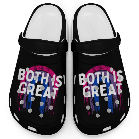 Both Is Great Bisexual LGBTQ Bi Pride Pansexual Clogs