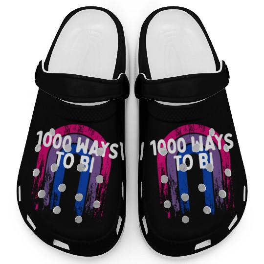 1000 Ways to Bi Bisexual Pun Bi Pride Joke LGBTQ Clogs