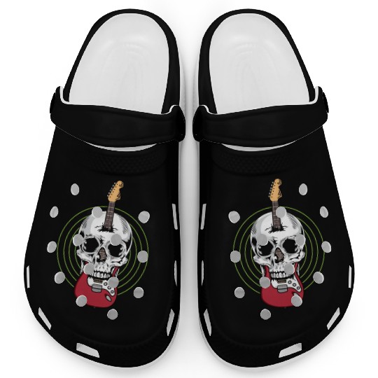 Skull and Guitar Singer or Musician Gift Clogs