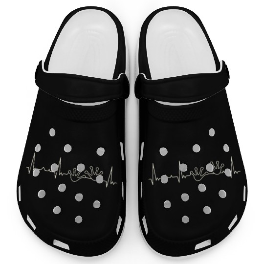 Frog Footprint Tracks. Heart. Love. EKG. Pulse. Clogs