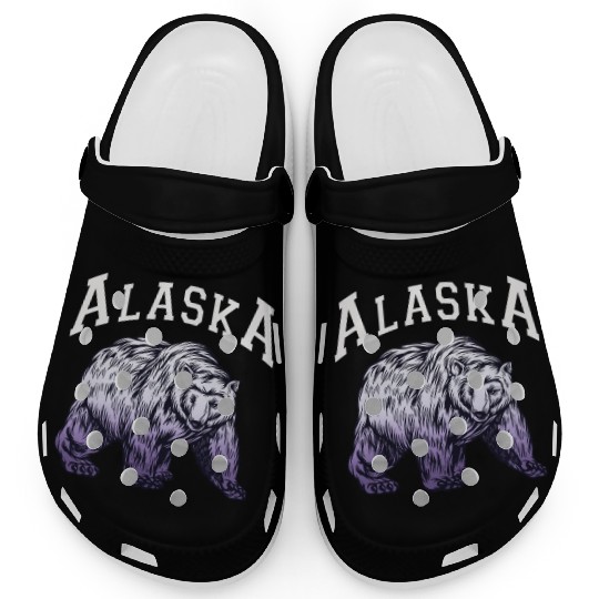 Alaska Gift USA Natur Bär Denali Grizzly Wald Clogs
