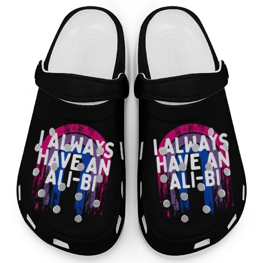 I Always Have an Ali-Bi Bisexual Couples Bi Pride Clogs