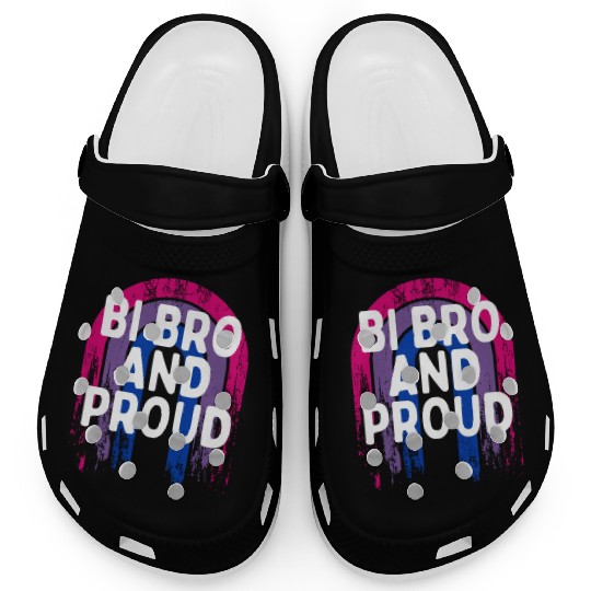 Bi Bro and Proud Bisexual LGBTQ Bi Pride LGBT Clogs