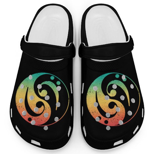 Ying Yang Bass Guitar Player Clogs