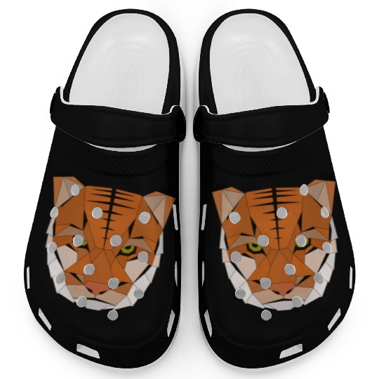 Tiger geometric Clogs